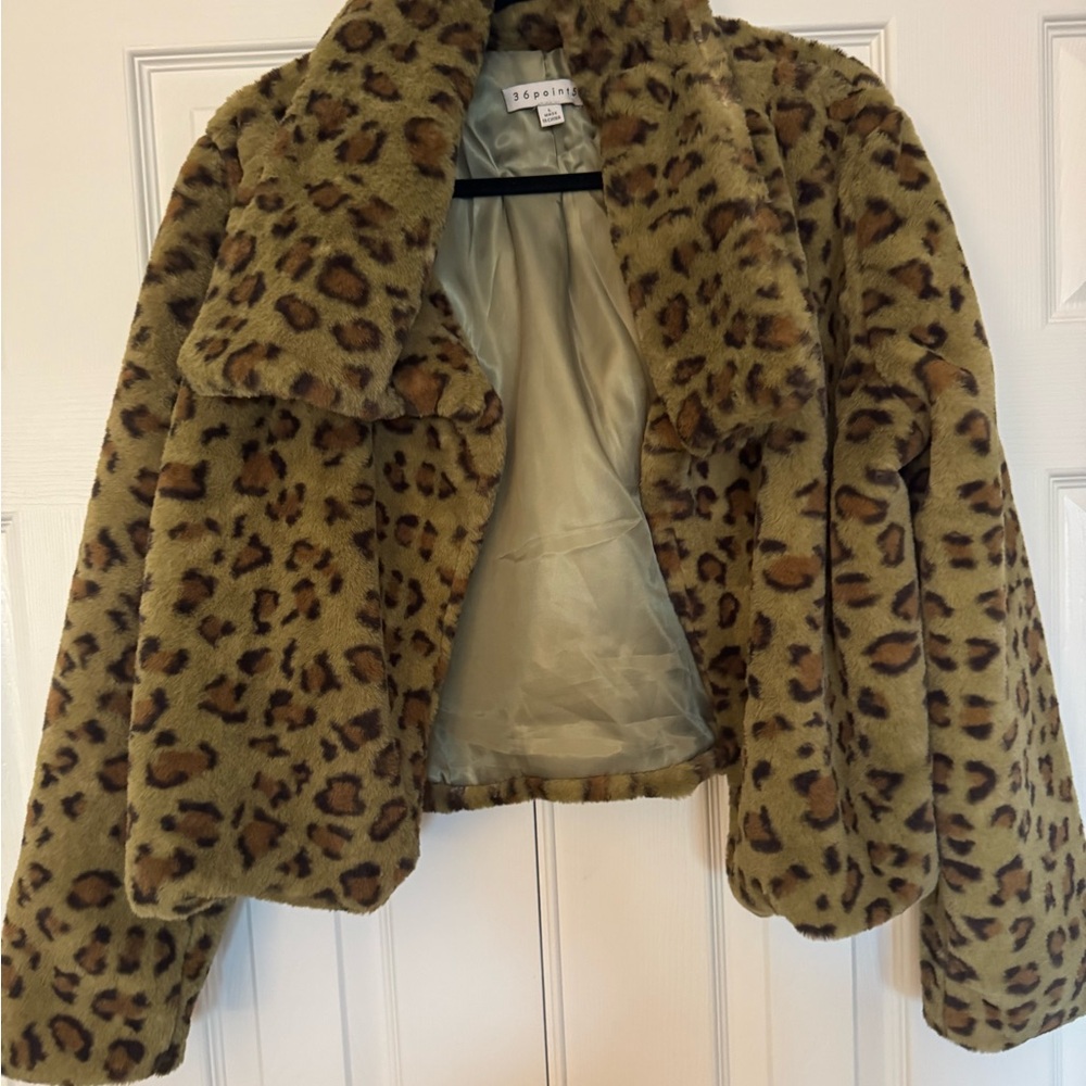 36 Point 5 Leopard Print Jacket